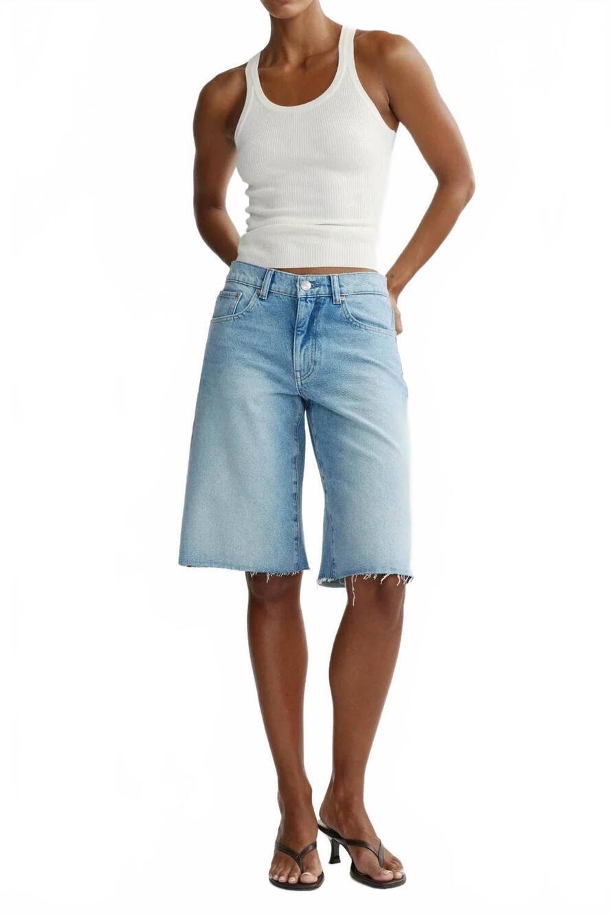NEW DL1961 - WOMEN'S abby low rise relaxed jean short in bayside